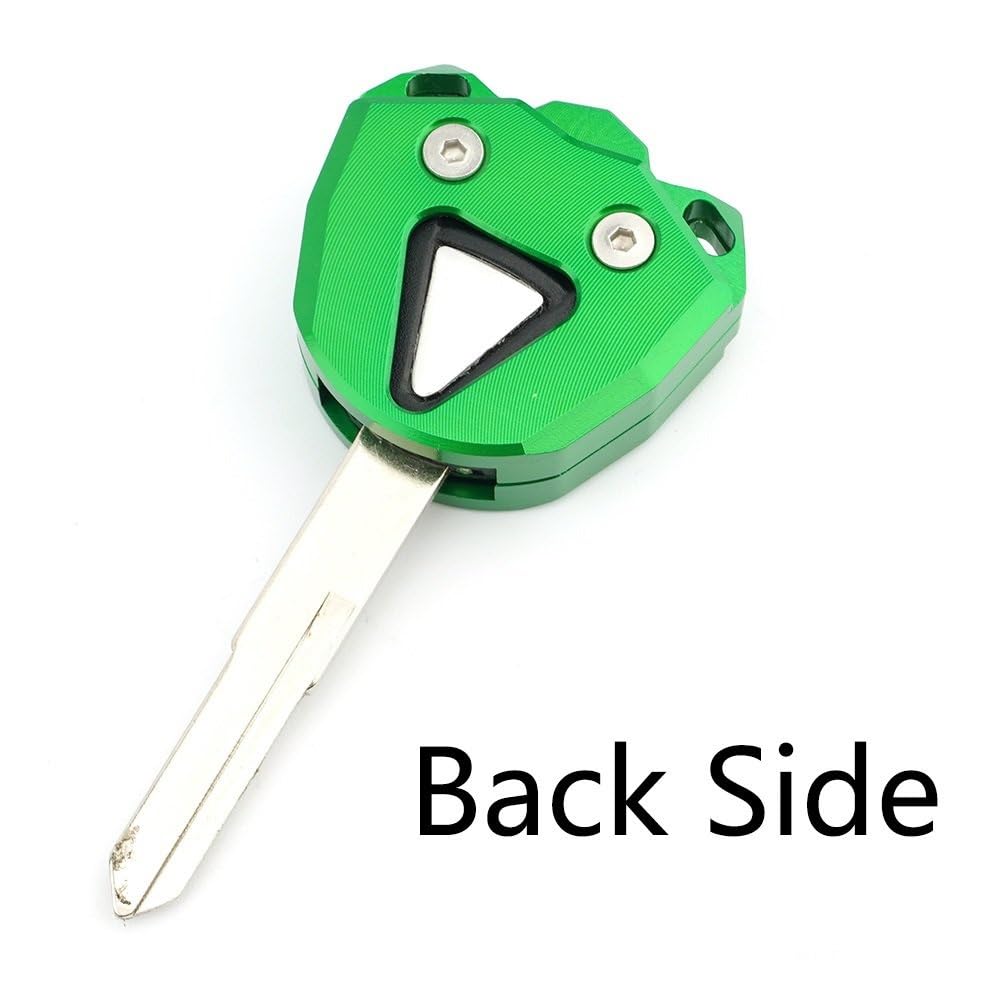 Coque De Clé En Aluminium Pour Kawasaki Ninja 650, 400, ZX6R, Etc. - Usinée CNC, Couleur Verte, Avec Sangle - Protection Et Style - 11