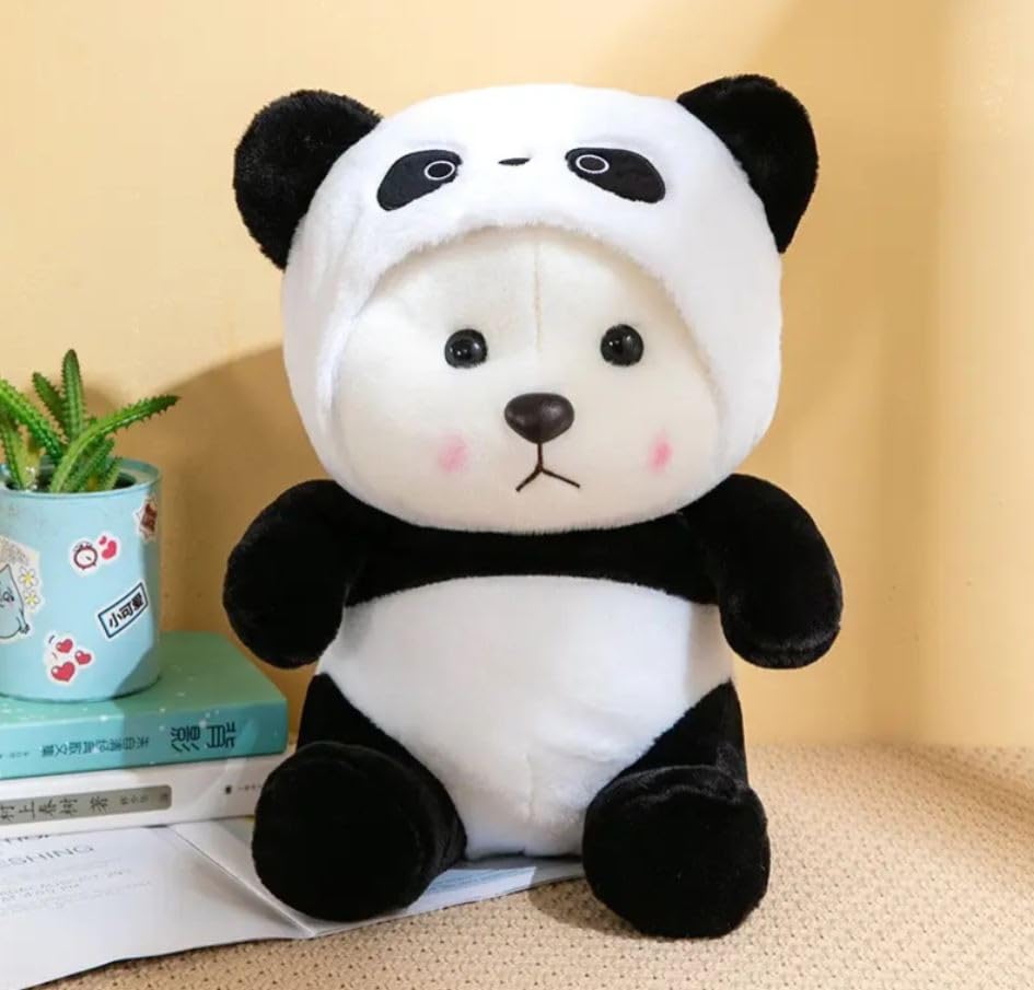 Image of Storescent Half Hooded Panda Plush Soft Toy | Adorable Animal Stuffed Toy for Kids | Home Decor for Boys & Girls | Soft & Huggable Plush Teddy Bear 50cm