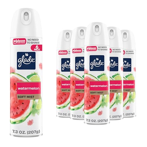 Glade Air Freshener Room Spray Watermelon Spritzer Scent Odor Fighting to Deliver Long Lasting Freshness 7.3 Oz 6 Count
