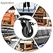 5 Inch Caster Wheels, Casters Set of 4, Heavy Duty Casters with Brake 2200 Lbs,Swivel Caster Wheels with Top Plate, Industrial Caster Wheels for Workbench, Cart, Furniture