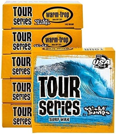 Sticky Bumps Tour Series Surfbrett-Wachs, warm, tropische Temperatur, 12 Riegel, 12 Stück