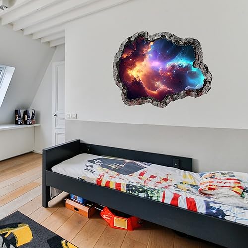 Galaxy adhésifs effet 3D stickers muraux grand format