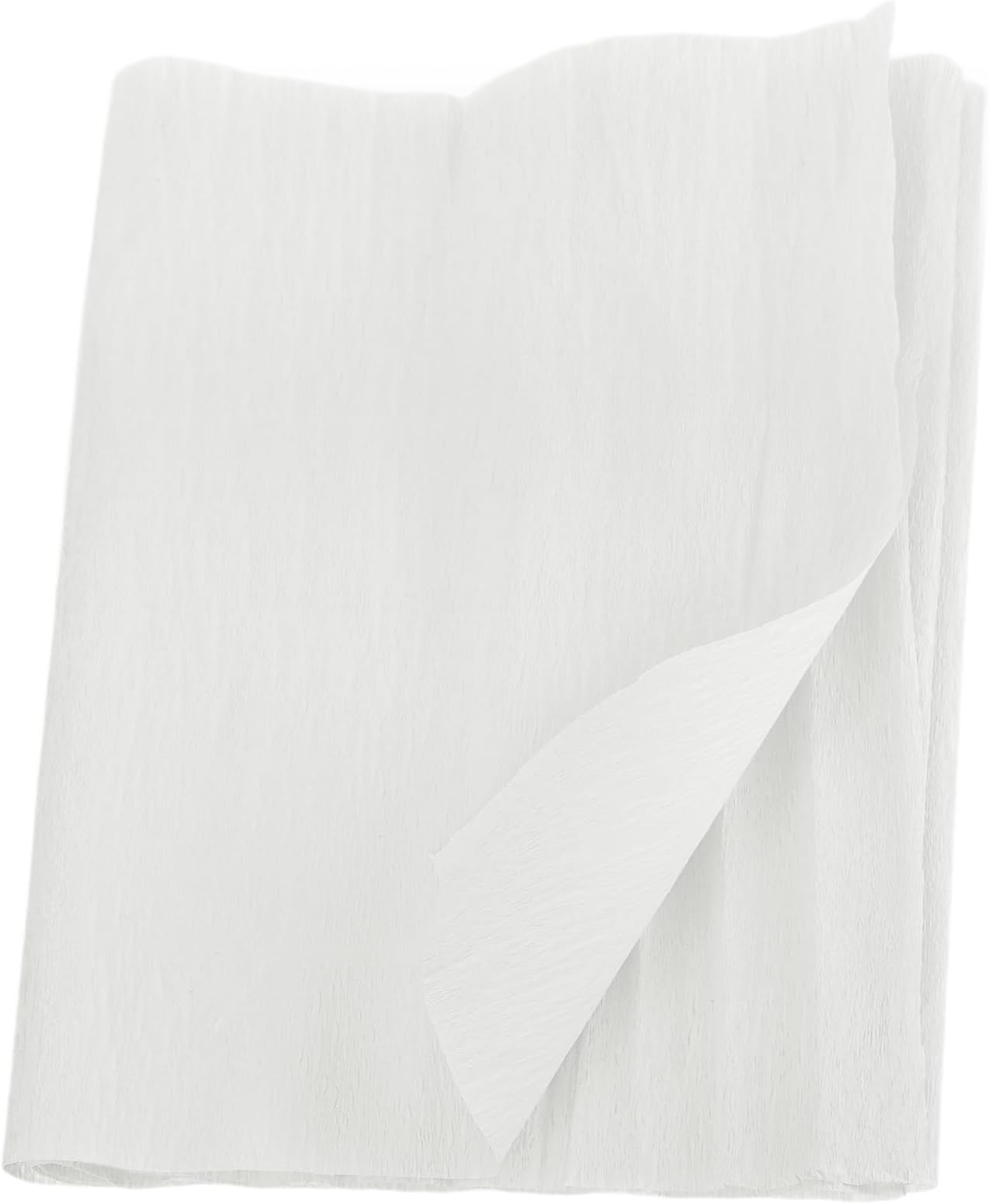 MECCANIXITY Crepe Paper Roll 7.5ft Long 20 Inch Wide for Wedding Ceremony Various Large Festivals Decoration, White
