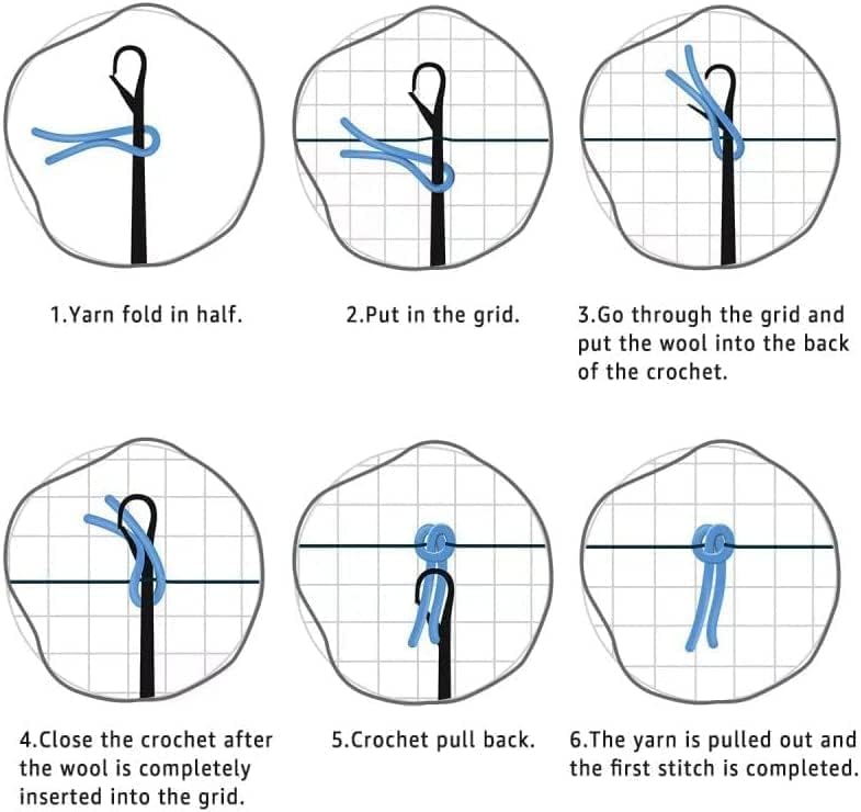 Image of YOOTOM Wolf Latch Hook Kits for Adult, Latch Hook Rug Kits,Crochet Cross-Stitch Embroidery Rug Making Crafts with with Printed Canvas 20 inchx15 inch