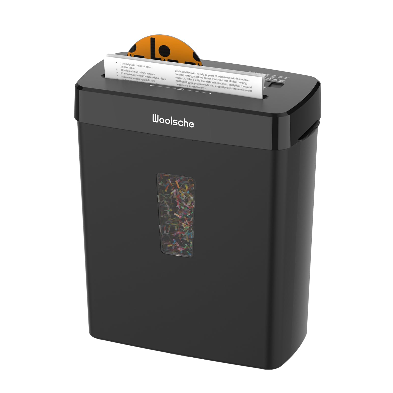 Paper Shredder for Home 10-Sheet Cross Cut with 13L Basket P-4 Security Level 3-Mode Design - Shreds CD