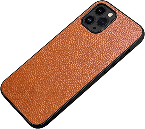 Étui en cuir iPhone 14 Pro marron idéal pour le bureau et les voyages