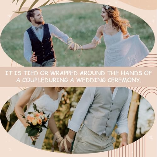 Image of Handfasting Cord for Wedding Braided, Ivory White, Simple