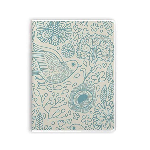 Carnet de peinture haut de gamme à motif oiseau avec couverture souple