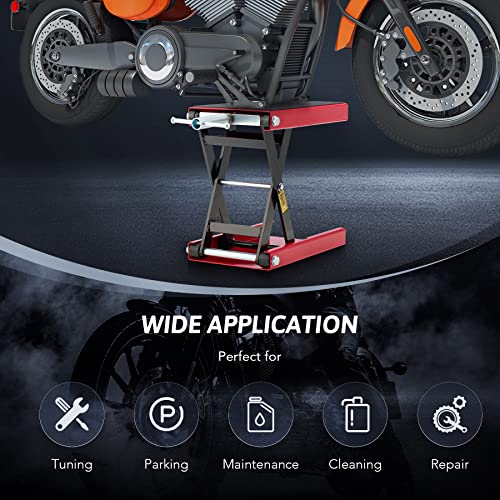 Omt Motorcycle Lift, 4-13 Inch Motorcycle Scissor Jack, 1100Lb Capacity Wide Deck Motorcycle Center Stand And 1/2 Ton Scissor Lift Jack For Street Bikes Cruisers Touring Motorcycles More #TOP6