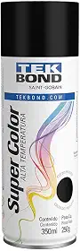 Tinta Spray Preto Alta Temperatura 350ml 250g Tekbond