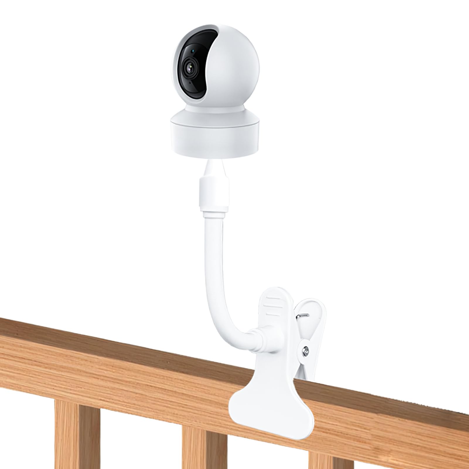 Soporte de Vigilabebés, Versátil Soporte Flexible con Abrazadera Giratoria para SpaceView/Spaceview Spaceview Pro,Monitor de Vídeo de Bebé (Blanco)