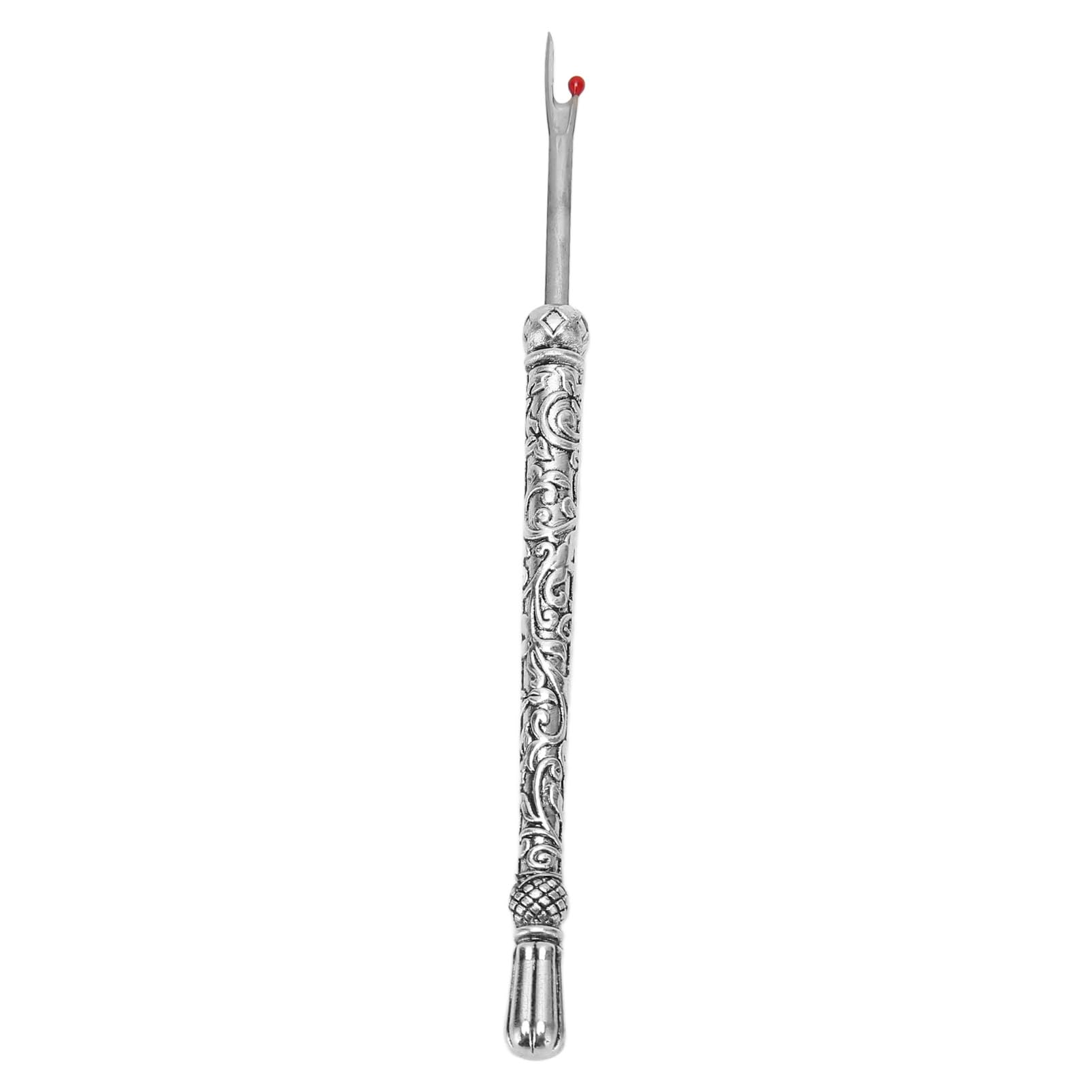 Vintage Design Beautiful Pattern Ergonomic Handle Seam Ripper & Thread Cutter Sewing Accessory Silver