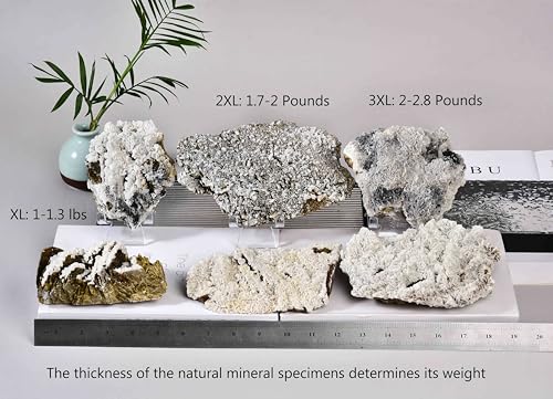 Image of AMOYSTONE Big Decorative Stone Siderite Mineral Rock Healing Crystal Specimen Irregular Grey-White 2-2.8 Lbs, Crystal Healer Lover Witchcraft Grid Stone