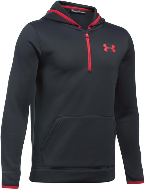 Under Armour Boys PS Novelty Hoodie, Black/Red, YMD