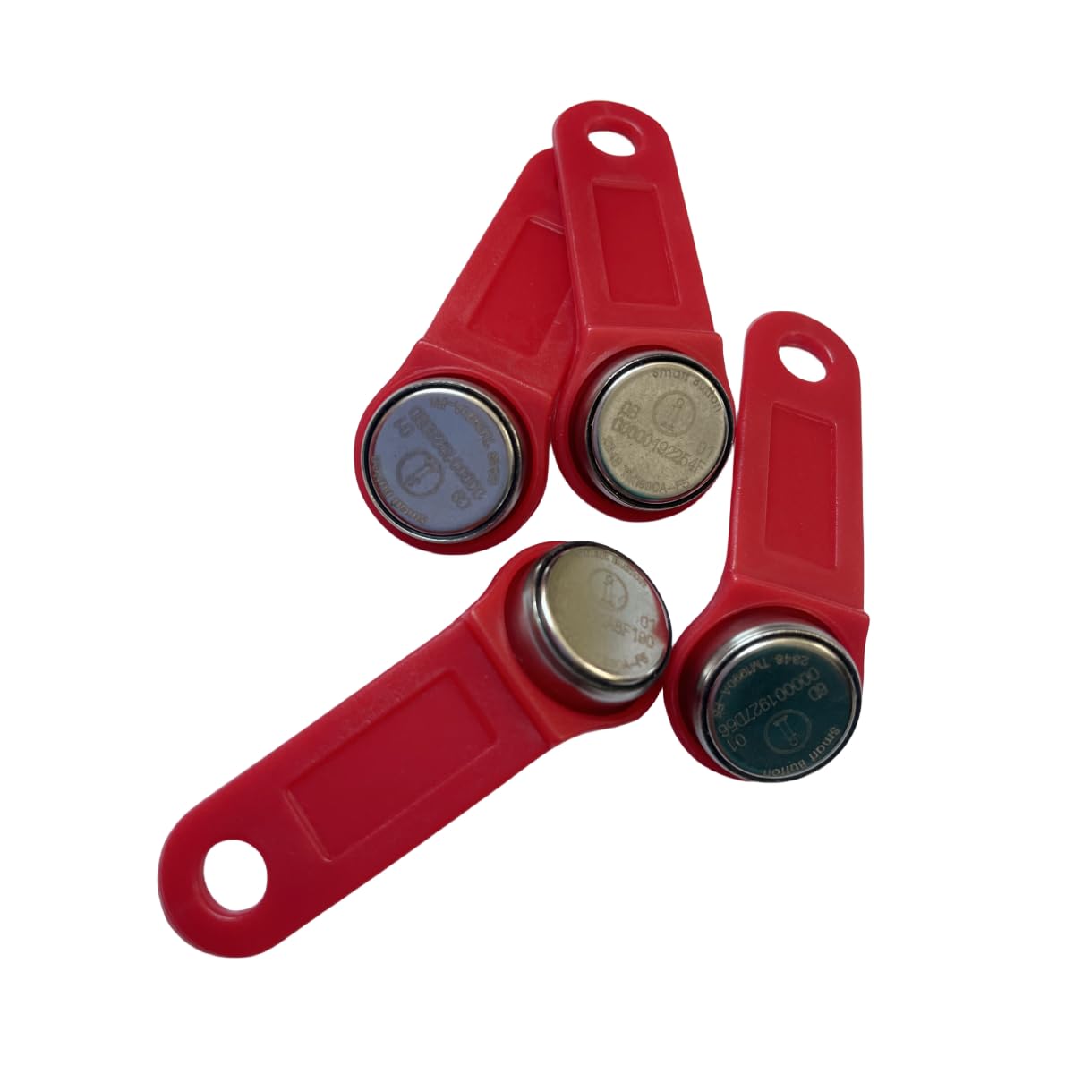 YARONGTECH 10pcs/lot DS1990A F5 Read-only iButton I-Button Non Magnetic TM Card Electronic Key IB Tags (Red)