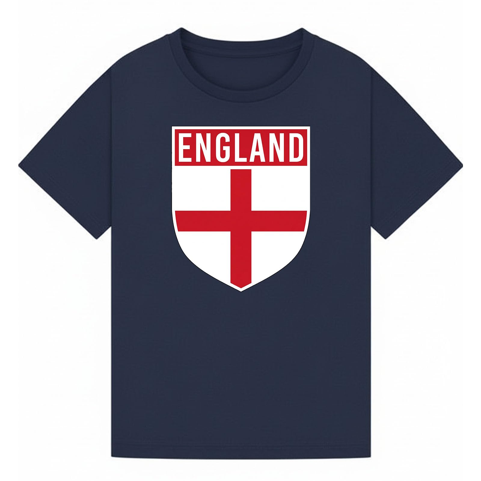 England Soccer Sports Football Girls Graphic Number T-Shirt Novelty Retro Fan Tee USA Mexico Canada Host Nations Supporters Top Navy 14-15Y