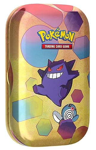 Pokémon-Sammelkartenspiel: Mini-Tin-Box Karmesin & Purpur – 151: Gengar (2 Boosterpacks, 1 Münze & 1 Bildkarte)