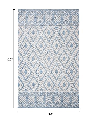 Tapete Safavieh 8x10 Micro-Loop Azul e Ivory miniatura 2
