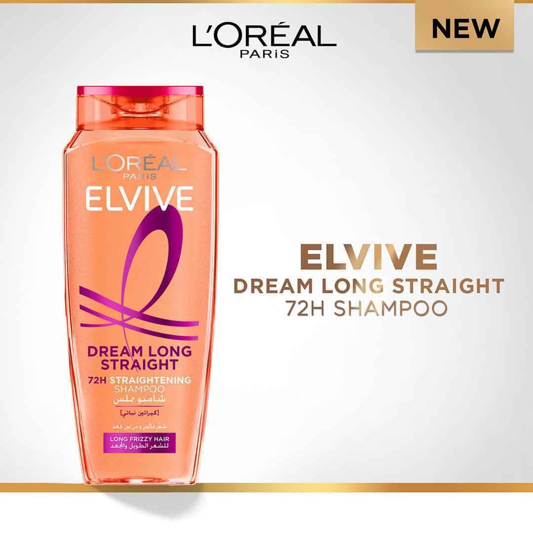 L'Oréal Paris Smoothing Shampoo for Straight Hair 400ml – Anti-Frizz Cleansing Shampoo for Sleek, Smooth, Manageable Straight Hair, Adds Shine & Eases Styling