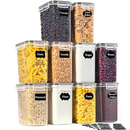 GoMaihe 1.6L Boite de Rangement Cuisine Lot de 10, Bocaux Hermetiques Alimentaires en Plastique...