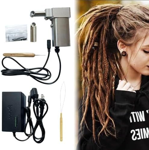 Automatic Dreadlocks Maker - Instant Electric Handheld Crochet Machine for Quick & Easy DIY Locs & Braiding Hair Extensions, Portable Dreadlock Tool for Effortless Styling