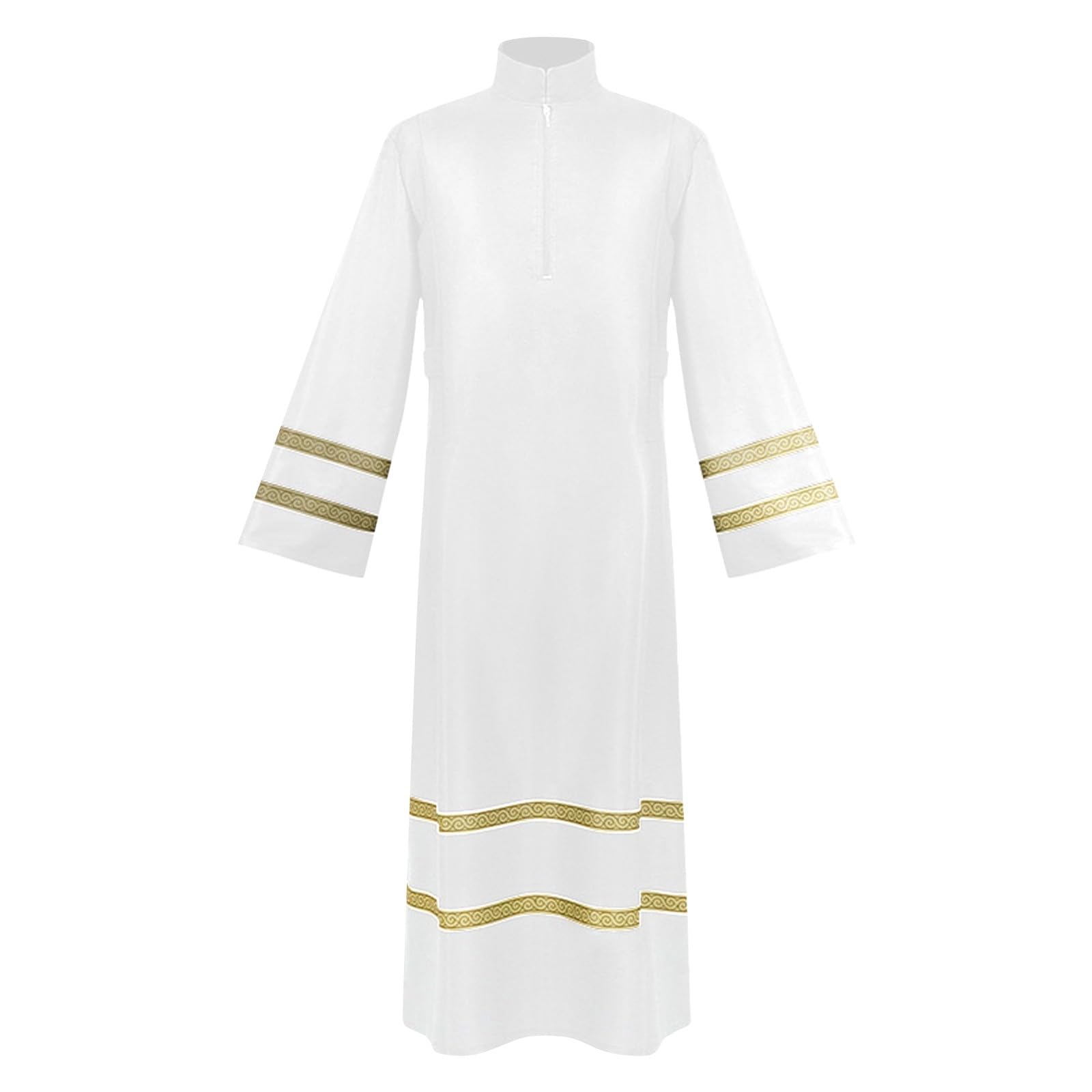 Ropa islámica Thobe suelta: túnica estampada cómoda para celebraciones 8