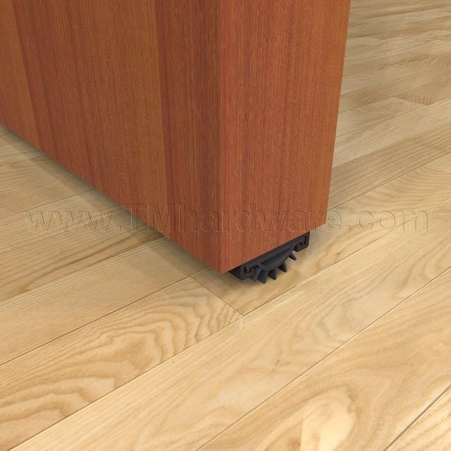Door Sweep 3,8 cm Schiene mit 1,27 cm Höhe – Wetterabisolierende Neopren-Türbodendichtung – Untertürdichtung für Außentüren – schwarz eloxiert, 91,4 cm