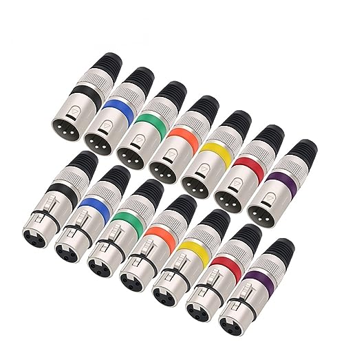 Prise XLR 3 broches orange mâle femelle pour réparer les faux contacts de micro