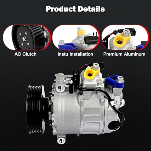 Image of CCIYU AC Compressor w /Clutch for Volkswagen Touareg 3.6L 2007-2017