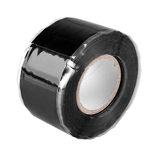 Preisvergleich Produktbild Splink Silkon Reparaturband X-Treme Tape Isolierband Selbstverschweißendes Dichtungsband Silikonband (3m x25mm schwarz)