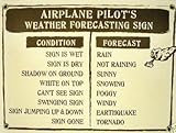 Airplane Pilot Weather Forecasting Porcelain Sign