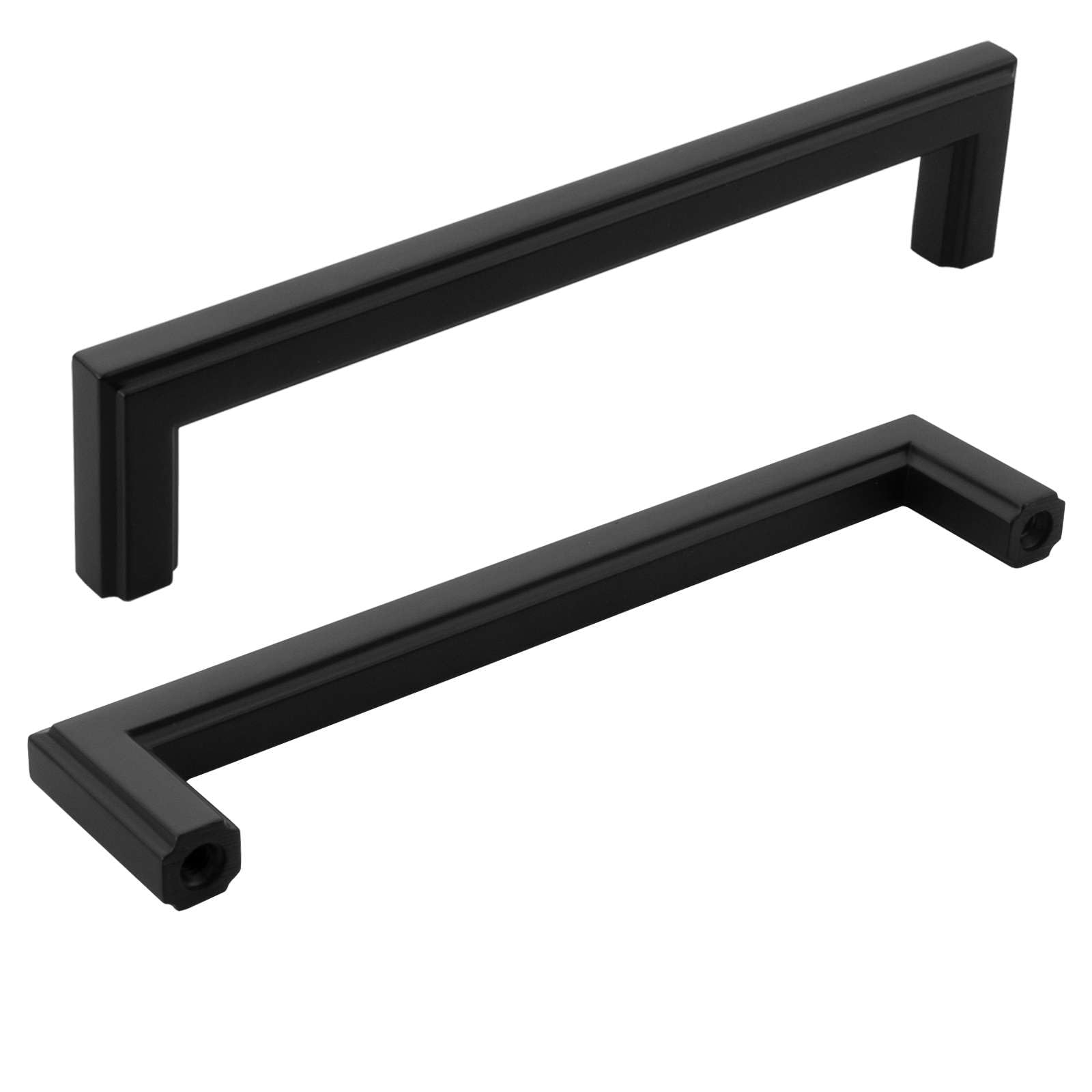 Modket Schrankgriffe, 128 mm, Lochmitte, Küchenschrankgriffe, Schrank-Hardware, Küchengriffe für Schränke, Schränke, Schubladen, Mattschwarz, 10 Stück