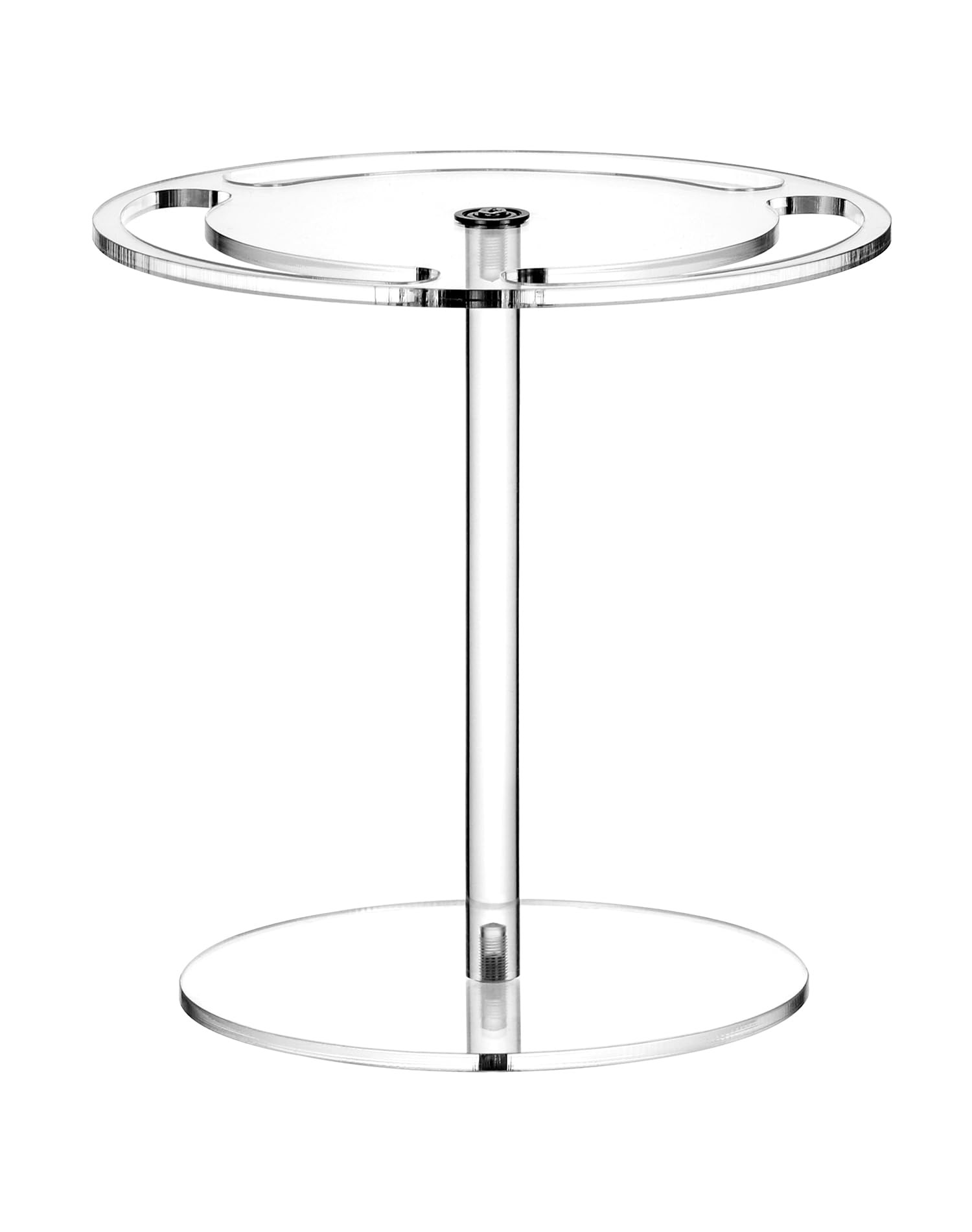 QWORK Acrylic Sunglasses Holder Stand with 360 Degree Rotation - Organize and Display Your Eyewear, Clear, 2 Pack