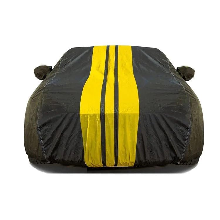Image of PROTEGO All Weather Protection Car Cover for Maruti Suzuki Ritz | Anti Dust, 100% Waterproof, Durable Cover - Triple Stitched Elastic Grip with Mirror Pocket | (Spyro Legend), Black