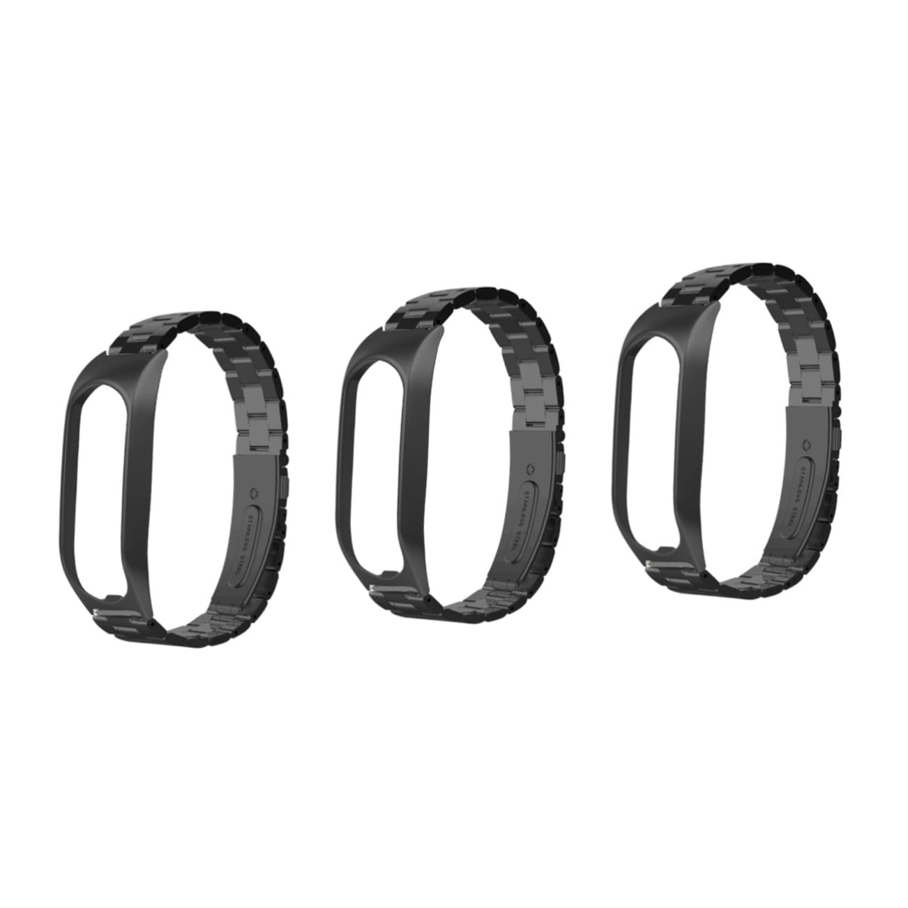 HOMSFOU Correa De Reloj De Acero Inoxidable Pulsera Banda De Reloj Inteligente Correas De Reloj De Reemplazo Correa De Reloj Bandas De Reloj Inteligentes Black