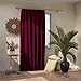 AmeliaHome Blackout Cortina Opaca, poliéster, borgoña, Kräuselband 140x270