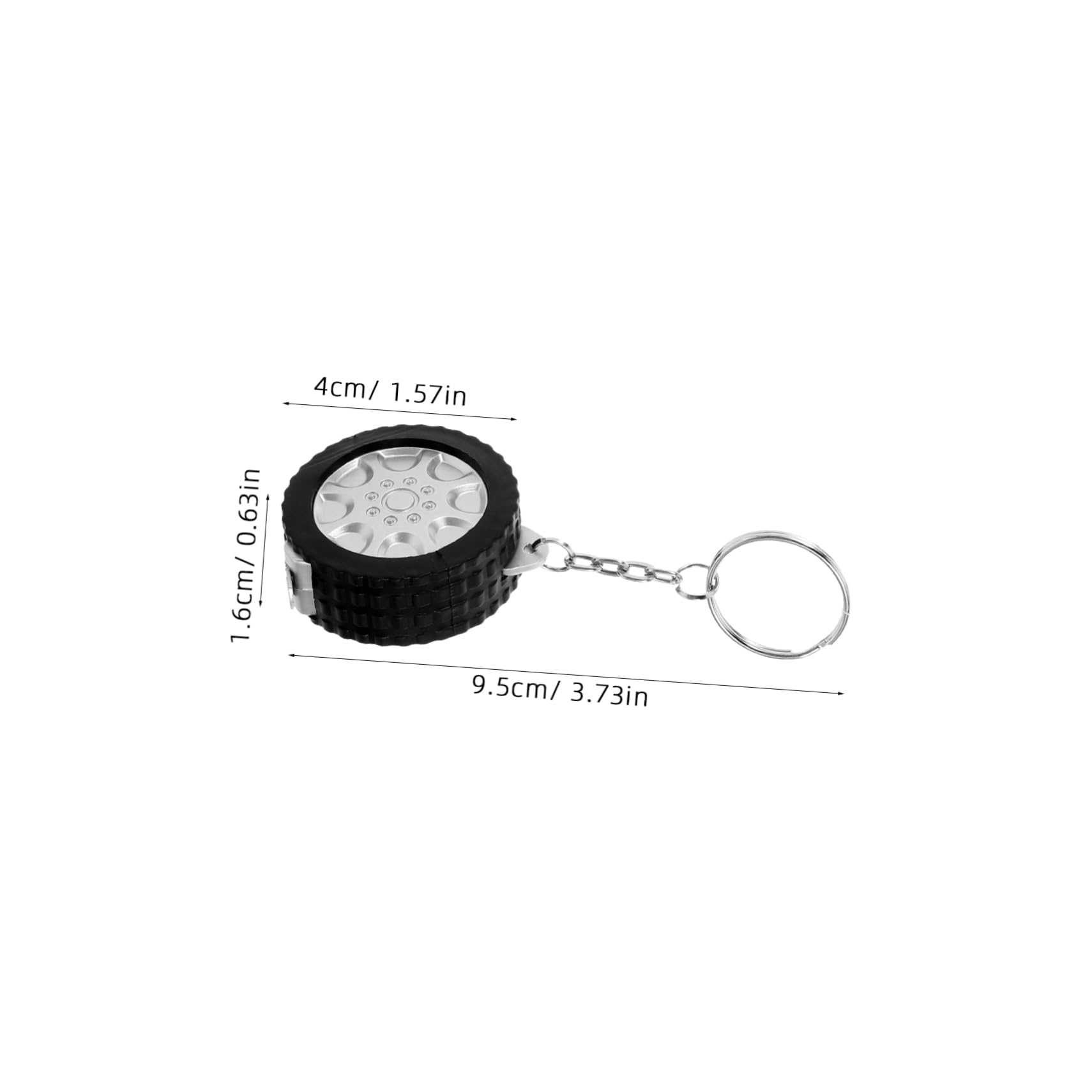 VILLCASE Mini Steel Tape Measure Keychain Heat Transfer Keyring for DIY Sewing Travel