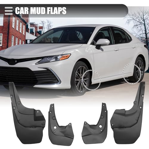 Image of Motoforti Car Mud Flaps, Splash Guards, for Toyota 4Runner 2010-2023, Plastci, with Screw, Black, 1 Set