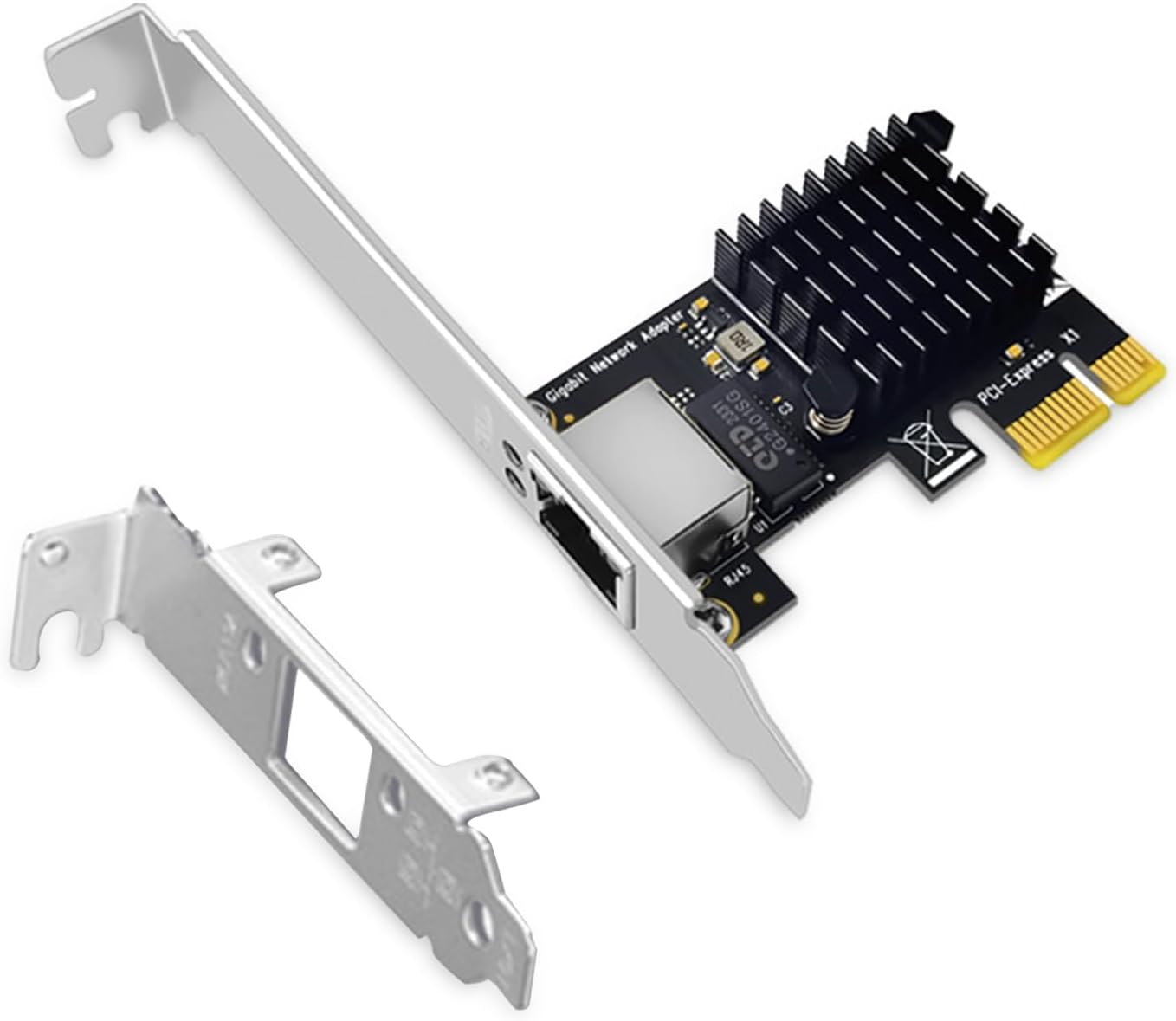 Gigabit PCI Express Network Card, RTL8111G Chip 10/100/1000 Mbps Ethernet LAN Adapter with RJ45 Port, Low Profile PCIe Network Adapter for Windows 11/10/XP/8/7, Linux, Mac OS