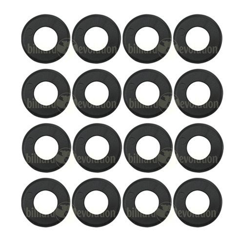Billiard Evolution Set of 16 Black Nylon Washers for Foosball Table - Fit 5/8" Foosball Rods