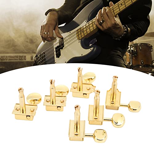 Guitar Machine Head Tuners, Gold Easy Installation Electric Guitar Tuning Pegs Accurate 6 Pcs Metal Sturdy For Replacement #TOP2