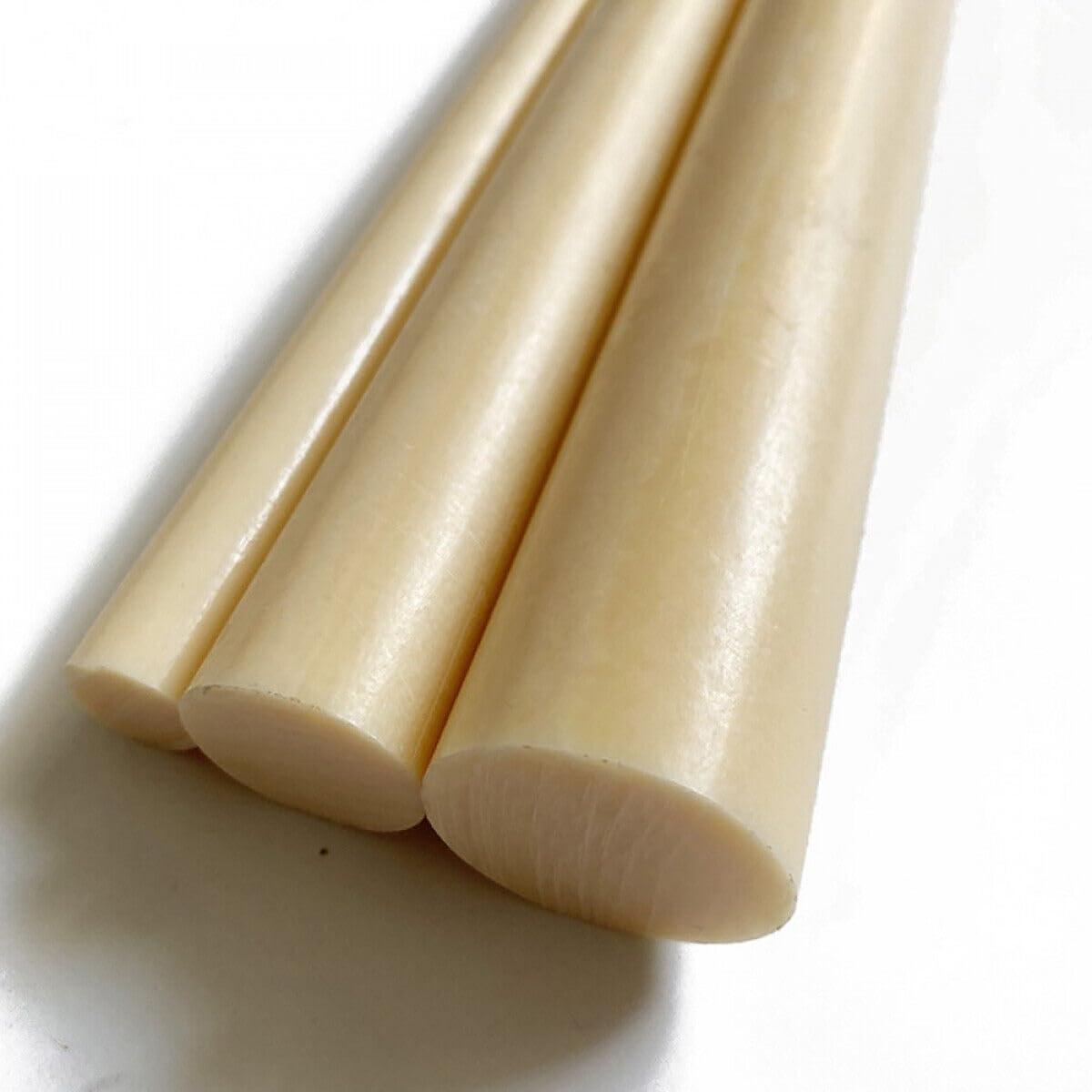 CUEFITS Everine Ivory Substitute Immitation Rod Bar Material (Natural Color) for Pool Cue/Beeds/Knife Building (OD35mm x 300mm)