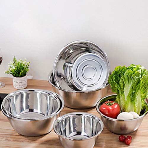 Luxshiny 3 Pcs Tigela de Mistura de Aço Inoxidável Tigelas de Nidificação de Alimento Tigelas de Met