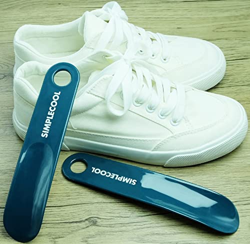 Simplecool Plastic Shoe Horn, Portable Travel Shoe Horns. Durable Shoe Spoon Shoe Helper For Men Women Seniors Kids. (Blue/7.5") #TOP2