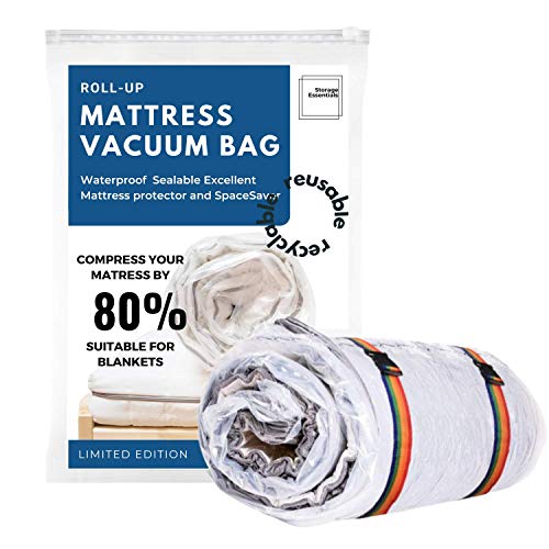 Mattress Vacuum Bag (Queen) Premium Quality SpaceSaver Mattress Bags for Moving and Storage, with Straps to Compress and Protect Your Mattresses