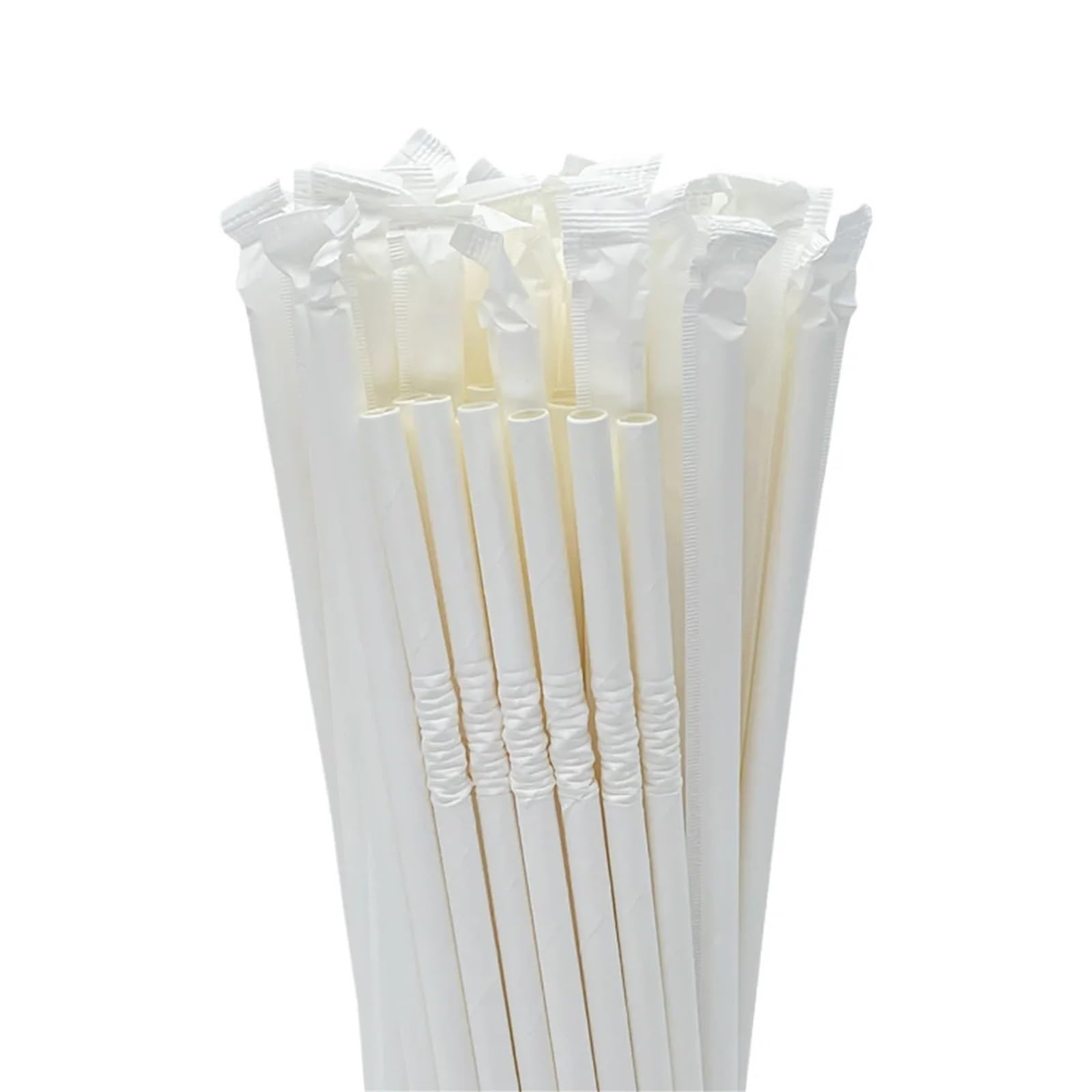 las pajitas de papel, Pajitas de papel for beber, 400 unidades, blancas, flexibles, 8,27 pulgadas