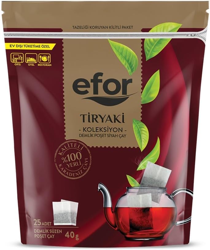 Efor Tiryaki Jumbo Demlik Poşet Siyah Çay 25x40 g