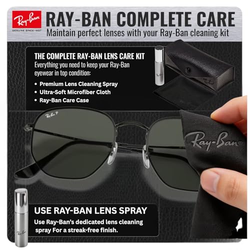 Image of Ray-Ban RB3548N HEXAGONAL FLAT LENSES Square-Round Shape Sunglasses for Men & Women with Official Eyewear Kit
