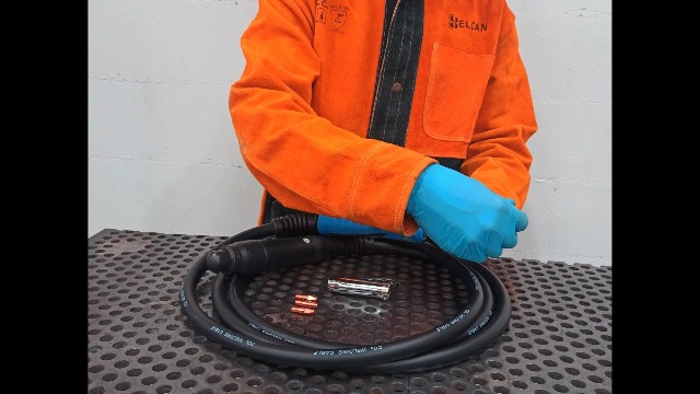 10 Punte Di Rame Per Saldatrice MIG/MAG - M8x30x10mm - Per Torce 36kd E 501D - 1.2mm