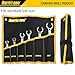 HURRICANE Flare Nut Wrench Set, SAE 6 piece Brake Line Wrench Set, Size from 1/4 to 1 inch, 15 degree Offset Double Open End with Organizer Pouch, Repair and Remove Nuts on Fuel Tube in Tight Spaces